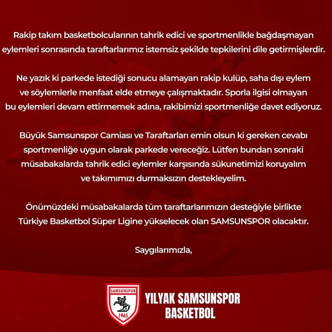 Samsunspor'dan Bayrak Fırlatma Olayına Açıklama - SAMSUNSPOR - Samsun ...