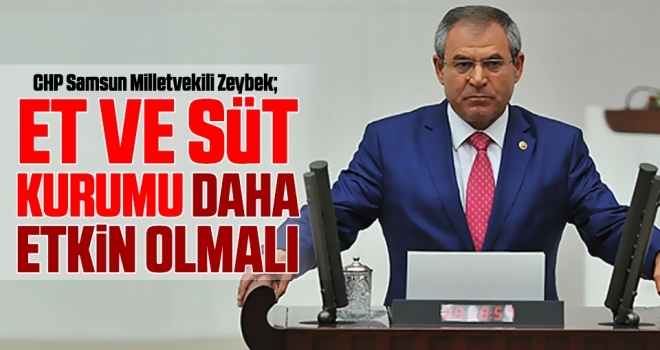CHP Samsun Milletvekili Zeybek Et ve Süt Kurumu Daha Etkin Olmalı