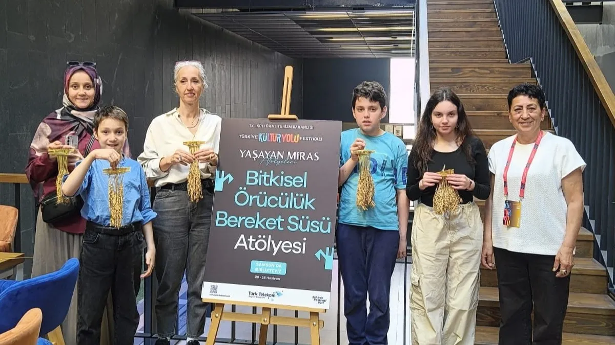 Bafra pirinci başakları sanata dönüştü