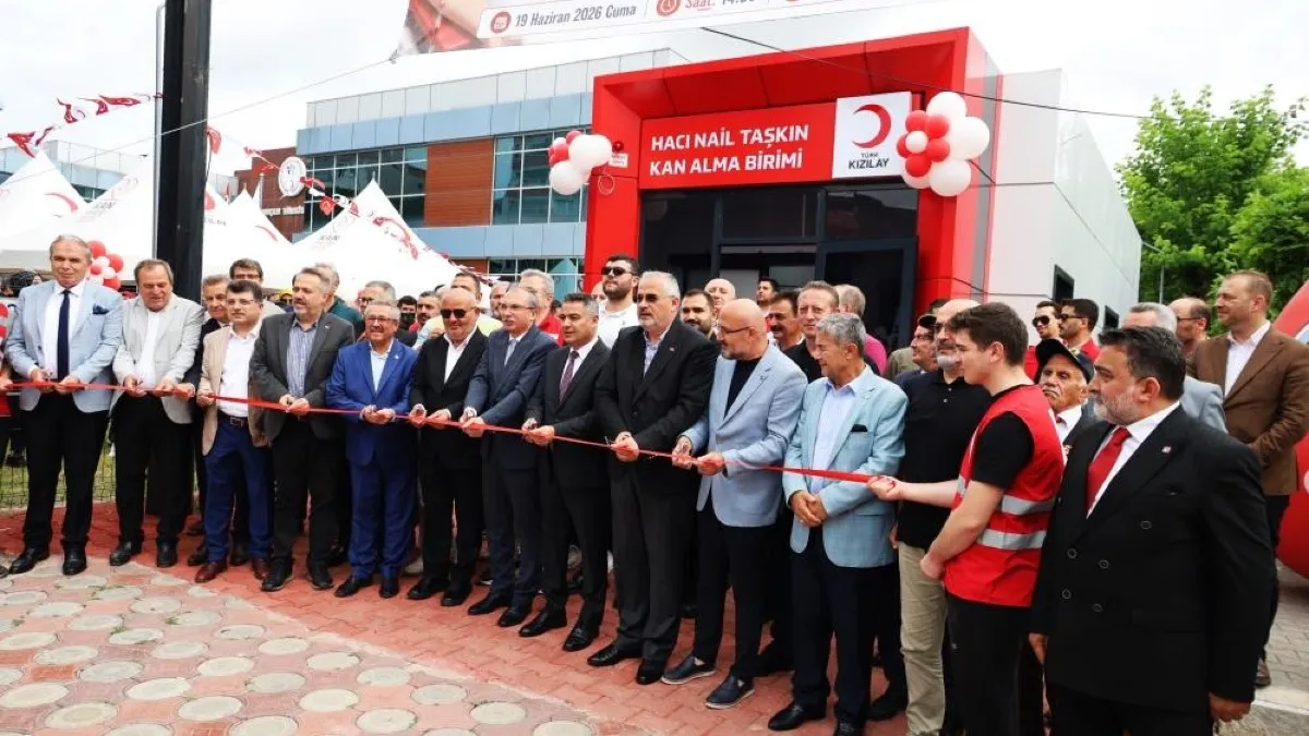 Bafra'da Kızılay kan alma birimi açılışı
