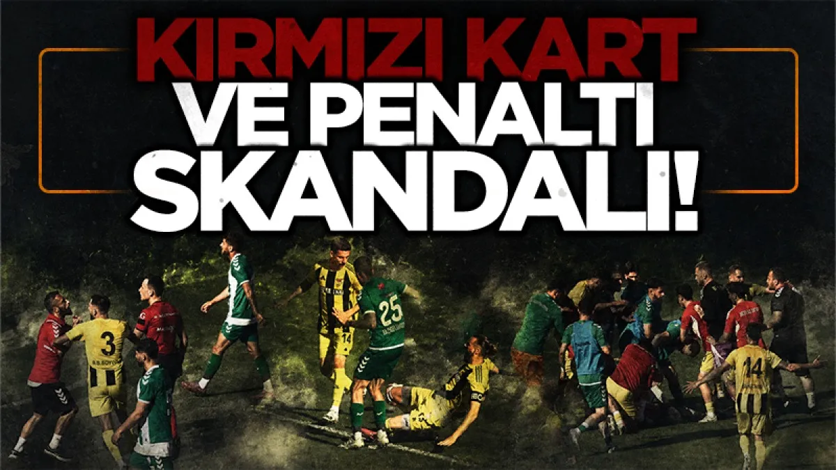 Çarşambaspor - Bitlis 1916 maçında kırmızı kart ve penaltı skandalı!