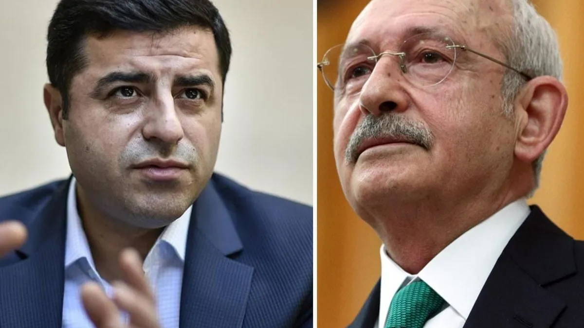 Demirtaş'tan "az kaldı" çıkışı: Erdoğan'a çağrı, Kılıçdaroğlu'na ret