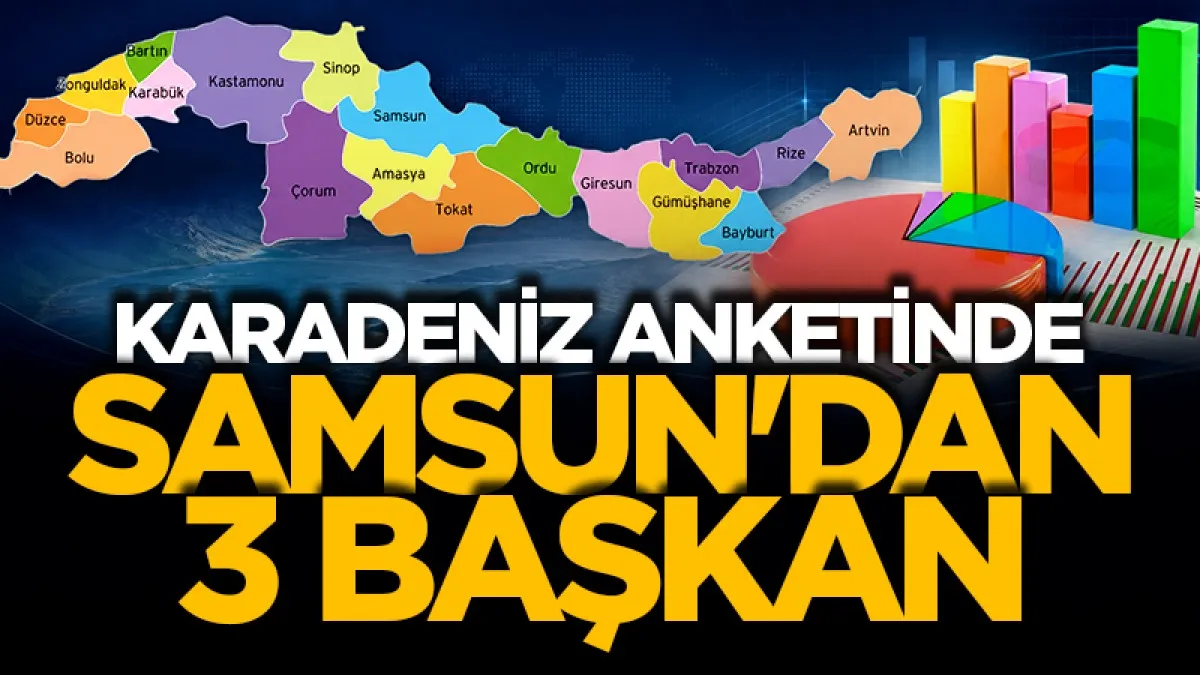 Karadeniz anketinde Samsun'dan 3 başkan