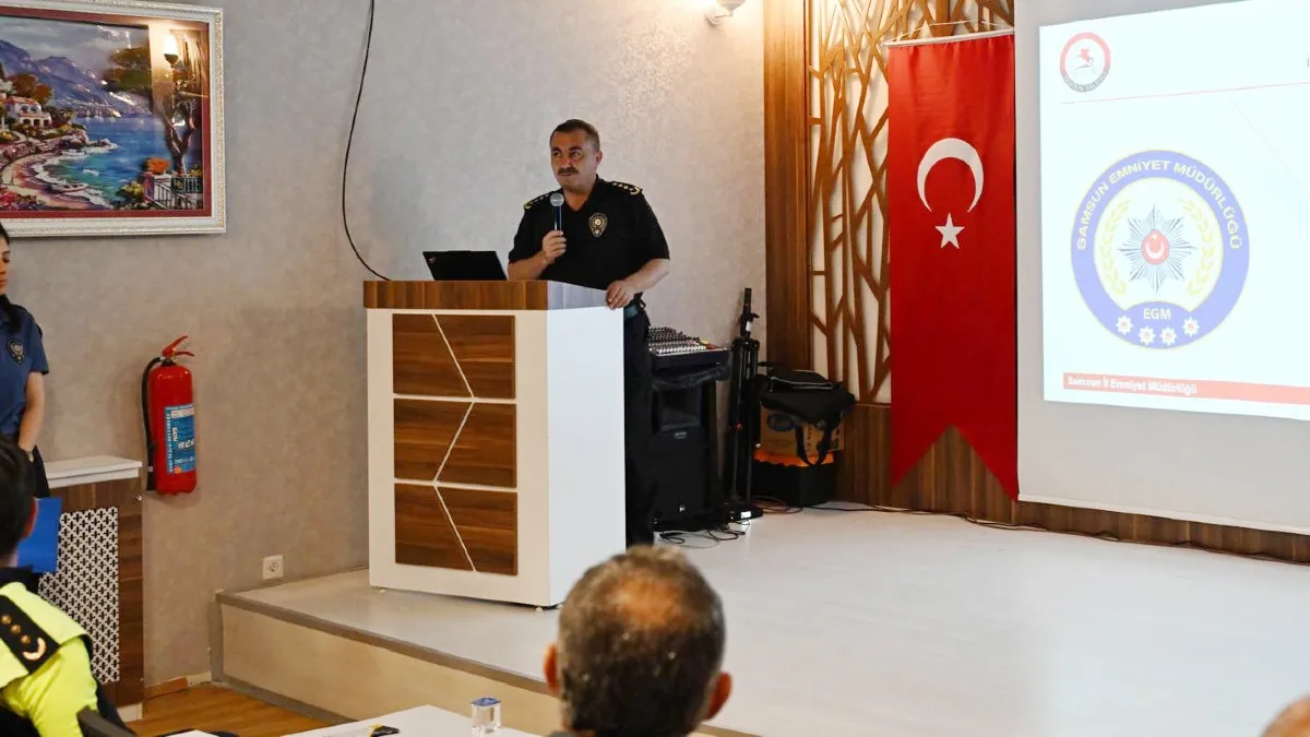 Samsun Emniyet Müdürü Ahmet Arıbaş Havza'da taşımacılarla buluştu