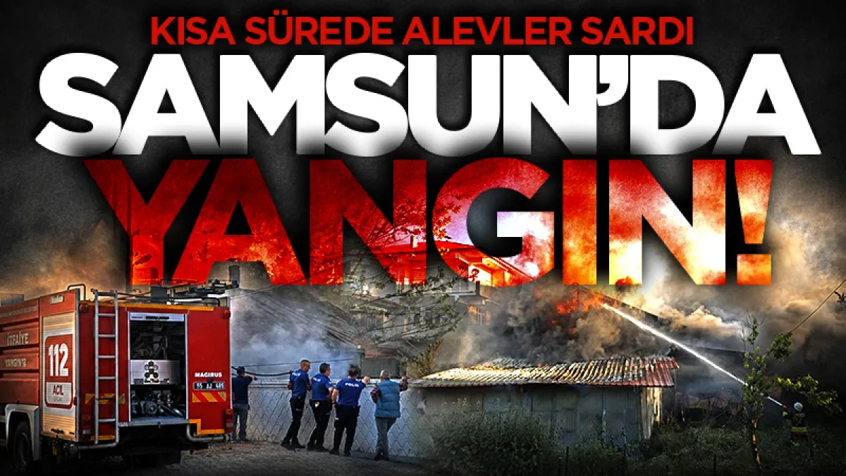 Samsun Havza'da korkutan yangın: Müstakil ev alevlere teslim oldu