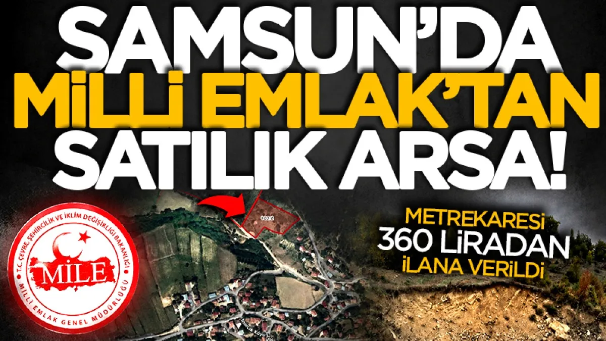 Samsun'da Milli Emlak'tan arsa satışı! Metrekaresi 360 liradan ilana verildi...