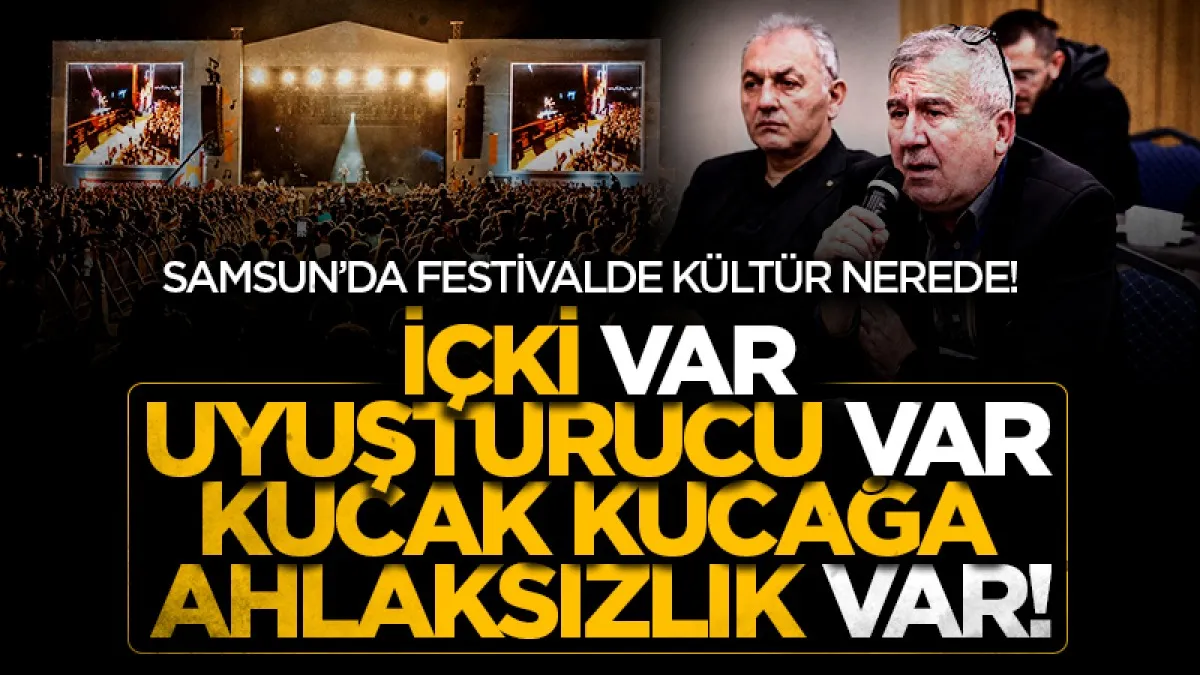 Samsun'da festivalde kültür nerede! İçki var, uyuşturucu var, kucak kucağa ahlaksızlık var!