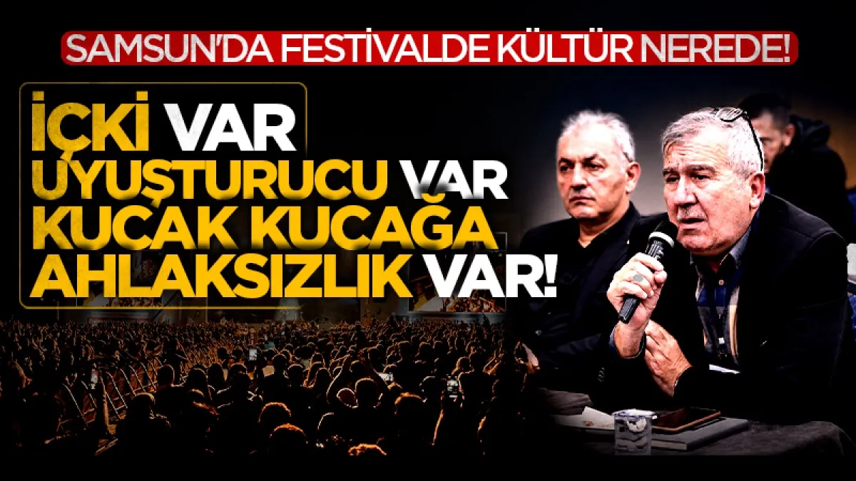 Samsun'da festivalde kültür nerede! İçki var, uyuşturucu var, kucak kucağa ahlaksızlık var!