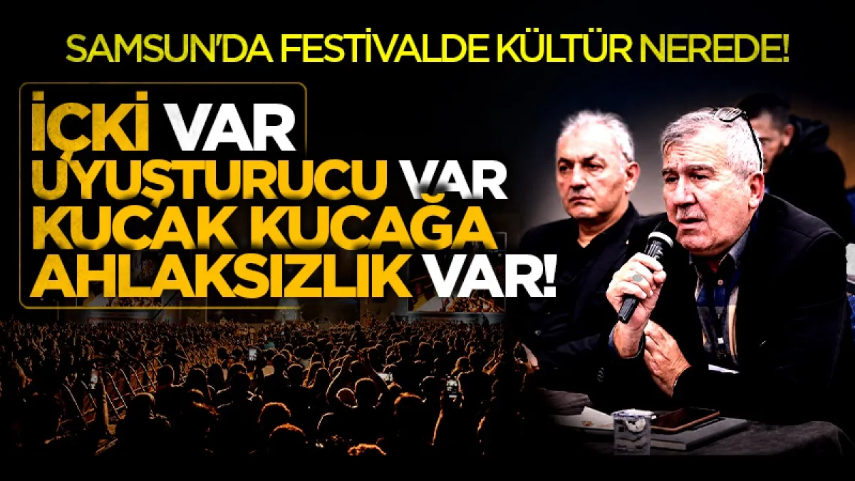 Samsun'da festivalde kültür nerede! İçki var, uyuşturucu var, kucak kucağa ahlaksızlık var!