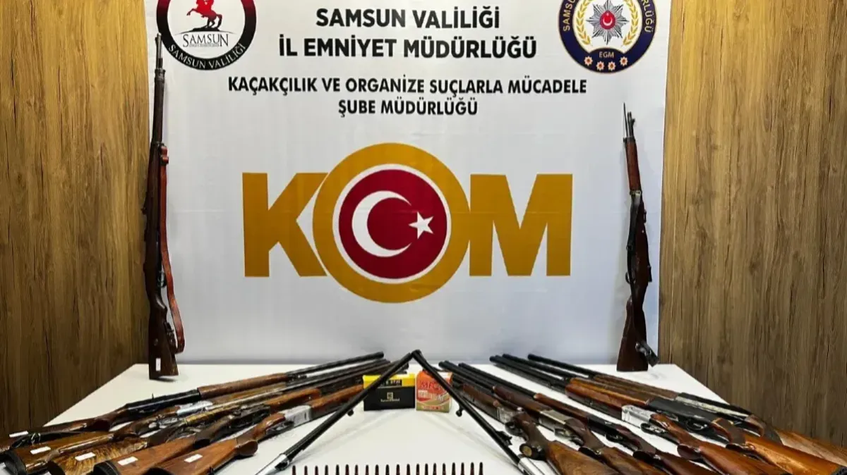 Samsun’da kaçak silah operasyonu