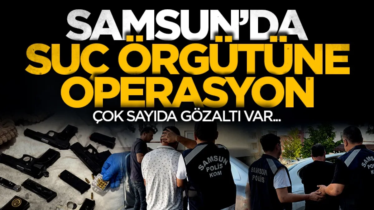Samsun'da organize suç örgütlerine operasyon: 19 gözaltı