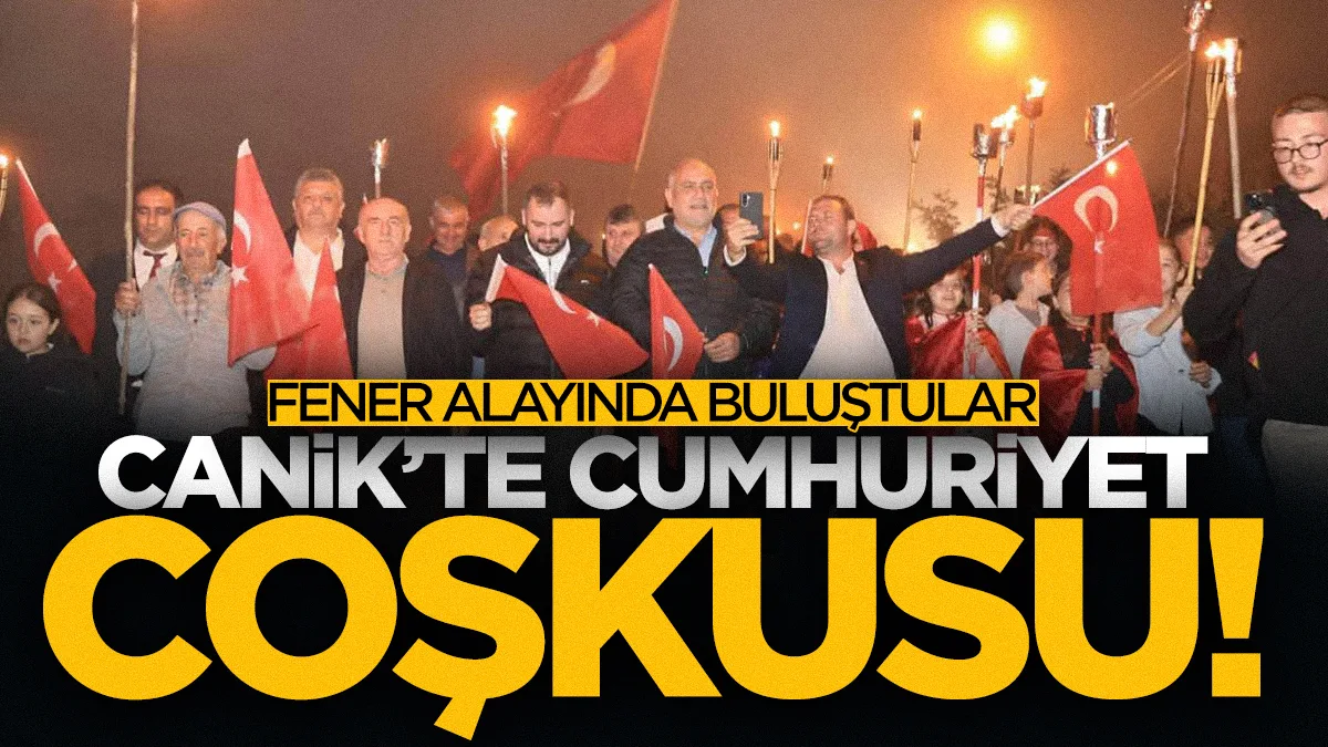 Canik'te 29 Ekim Cumhuriyet Bayramı coşkusu fener alayıyla taçlandı