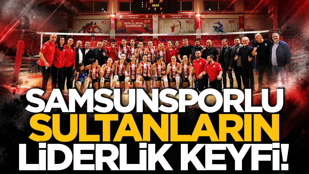 Samsunspor Voleybol derbide set vermedi: Zirveye yerleşti