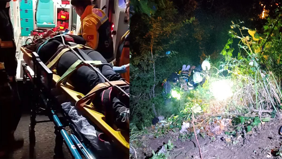Samsun'da 20 metre yükseklikten ormanlık alana düştü