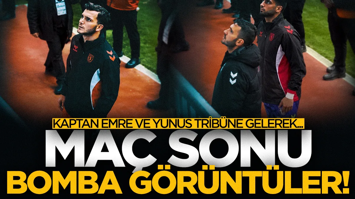Samsunspor'da maç sonu bomba görüntüler! Kaptan Emre Kılınç ve Yunus Emre Çift tribüne gelerek...