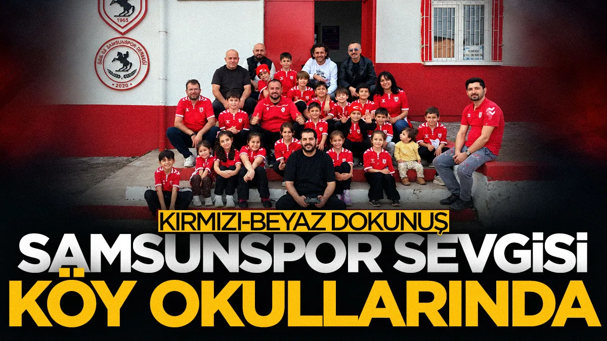 Samsunspor taraftarlarından köy okuluna kırmızı-beyaz dokunuş!