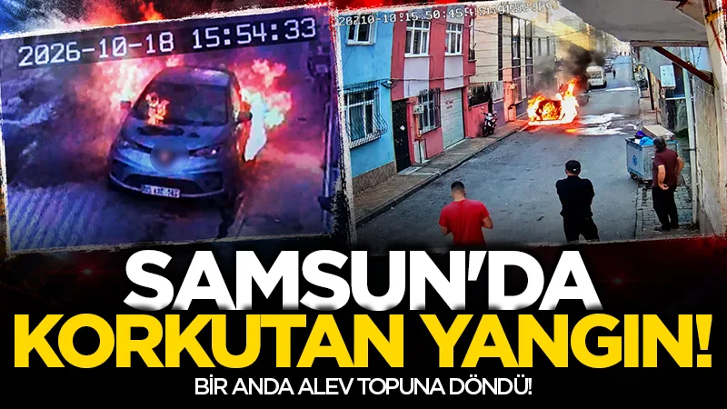 Samsun'da korkutan yangın! Bir anda alev topuna döndü...